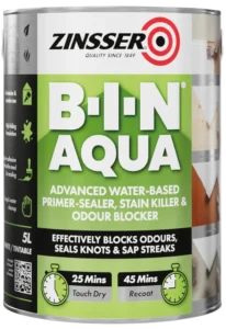 Bin primer, water stains, nicotine, water-based, knots